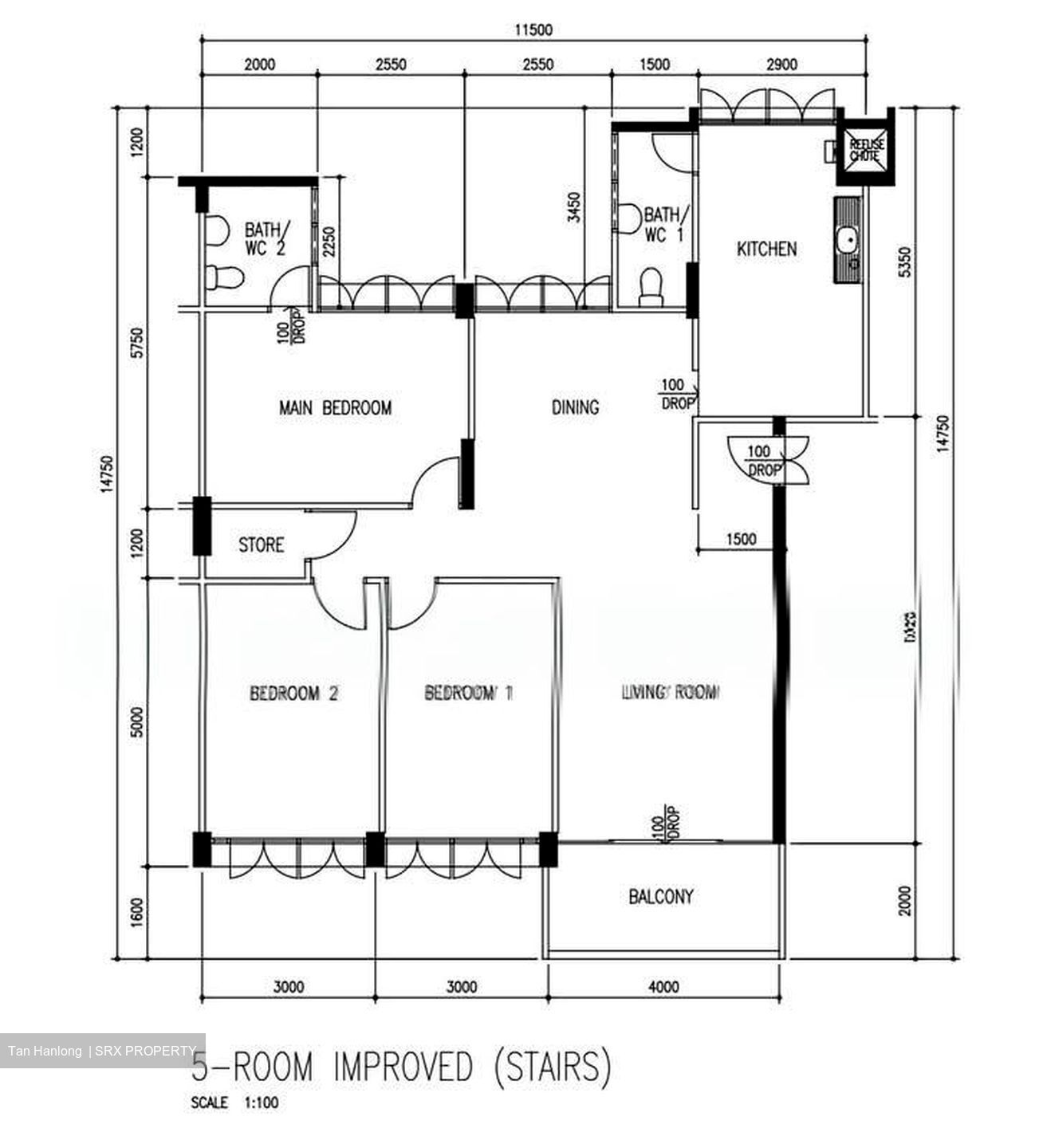 Blk 117 Hwi Yoh Ville (Serangoon), HDB 5 Rooms #542028201